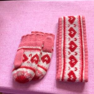 100% Cashmere (set) Headband & Mittens